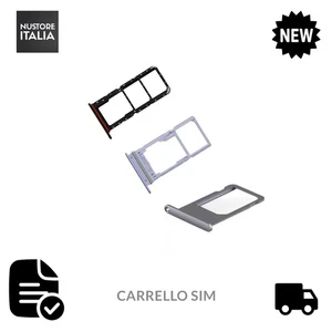 CARRELLO SIM SAMSUNG GALAXY A02S SM-A025F CARRELLINO SLOT PORTA SCHEDA SD ROSSO - Foto 1 di 1