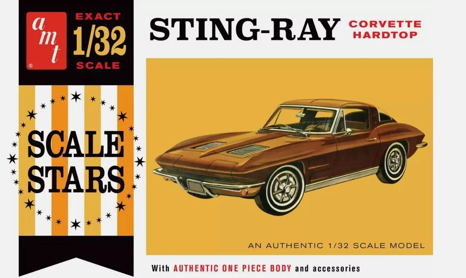 AMT, CHEVROLET Corvette 1963 à assembler et à peindre, échelle 1/32, AMT1112/12 - Photo 1/1