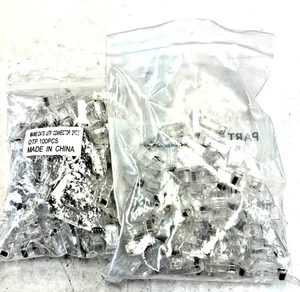 180 Pc RJ45 Network Cable Mod Plug CAT5e CAT6 UTP Connector End,No Pass Through - Afbeelding 1 van 4