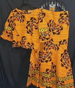 Afripride 2-teiliges Damen Kleid Outfit mit Ohrringen  - Bild 1 von 4