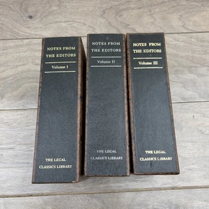 Notes from the Editors Legal Classics Library Vol 1-3 Law History 23 Booklets - Picture 1 of 5