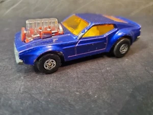 1973 Mustang Piston Popper Superfast Matchbox Blue Ford Diecast Amber Glass - Picture 1 of 14