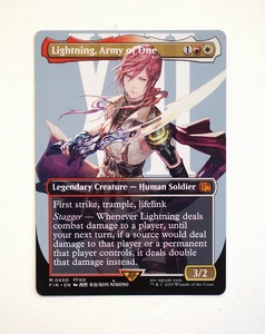 Lightning Army of One Final Fantasy Magic the Gathering Showcase Borderless Karte - Bild 1 von 2