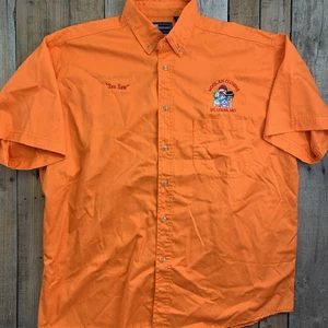 Moolah Clowns St Louis MO "See Saw" Button Up Shirt Mens Size 2XL Orange - Picture 1 of 7