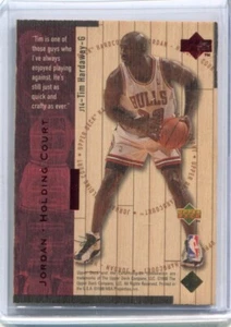 1998-99 UD Hardcourt - MICHAEL JORDAN / TIM HARDAWAY - Red Holding Court #d/2300 - Picture 1 of 1