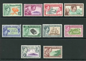 Pitcairn Is SG1/8 Set of 10 M/M (odd tiny gum thin) Cat 75 pounds - Picture 1 of 1