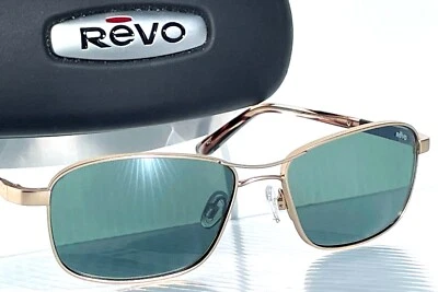 NUEVO Gafas de sol Revo CLIVE oro satinado polarizadas lentes de vidrio verde 1154 04 SG50 Foto 1 de 4