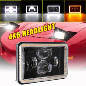 Proyector de faros LED 4"x6" sellado ojo de ángel alto/bajo DRL para Pontiac Firebird - Imagen 1 de 12