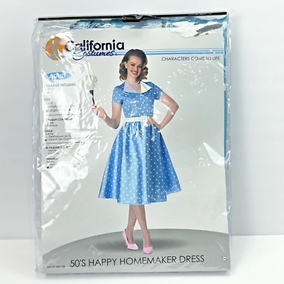 Disfraces California Años 50 Feliz Amas de Casa Vestido Disfraz Adulto L/XL 10-14 Foto 1 de 4