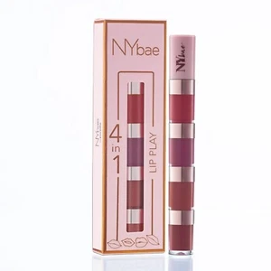 Lápiz labial líquido NY Bae 4 en 1 Lip Play - Combo de lápiz labial Nude Tease (4 ml) - Imagen 1 de 6