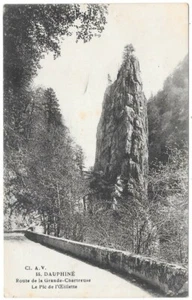 Le Pic de L'oeillette Route de la Grande-Chartreuse uncirculated postcard ~1920 - Picture 1 of 2