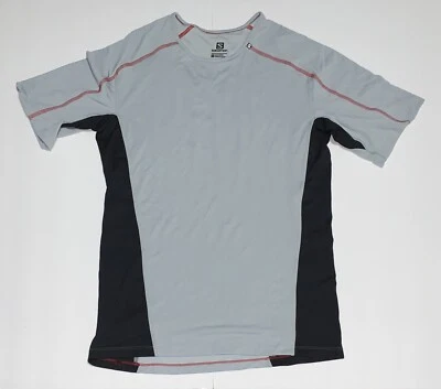 Camisa de entrenamiento deportivo Salomon para mujer manga corta gris liso talla mediana Foto 1 de 4