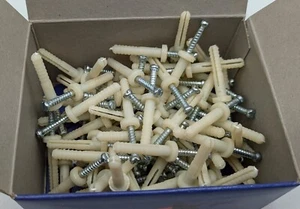 Powers Fasteners 02431 Nylon Nailin 3/16" X 1" Round Head 100 Pieces - Picture 1 of 3