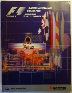 AUSTRALIAN GRAND PRIX FORMULA ONE 1 OFFICIAL PROGRAM 1st Edition Softcover - Imagen 1 de 2