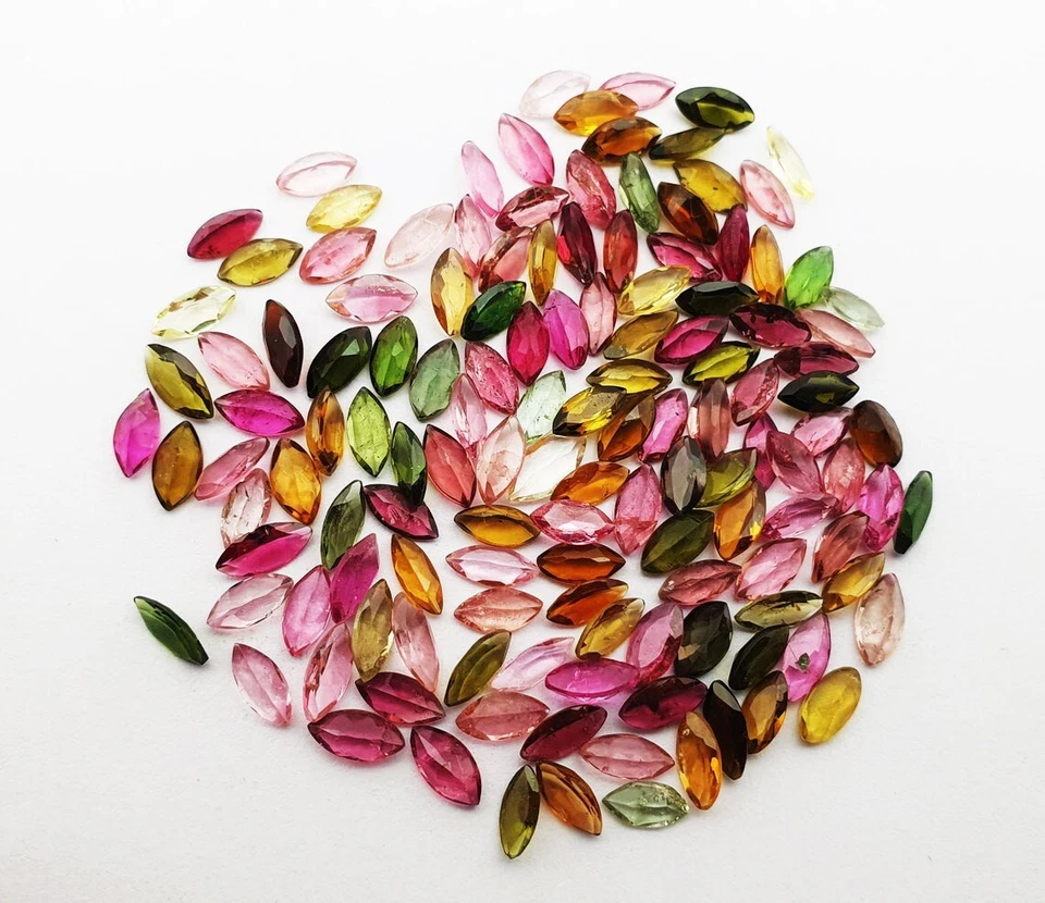 Natural Tourmaline Marquise Faceted Cut Loose Calibrated Gemstone For Jewelry - Image 1 of 1