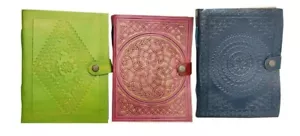 Indian Leather Diary with Lock | Mix Design Handmade Journal | Vintage Leather3 - Picture 1 of 7