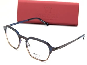 Morel OGA 10198O BM01 Rectangle Blue Mens Eyeglasses 51mm - Picture 1 of 7