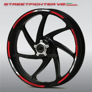 Ducati Streetfighter v2 superbike 848 1100 1098 decalcomanie ruote adesivo strisce cerchio - Foto 1 di 5