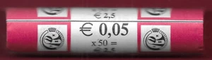 BELGIUM 5 EURO CENT 1999 BU ROLL OF 50 COINS,1st TYPE,1st PORTRAIT OF KING ALBER - Picture 1 of 2