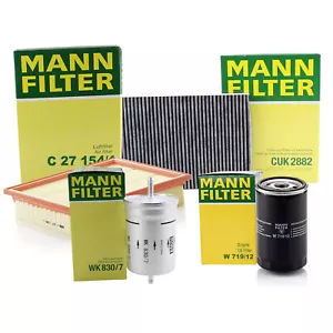 Mann Air / Cabin Air / Fuel / Engine Oil Filter Kit For Volkswagen Golf Jetta - Picture 1 of 2