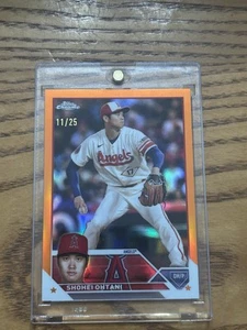 2023 Topps Chrome Lids Mitchell & Ness #23-1 Shohei Ohtani Orange Refractor /25 - Picture 1 of 5