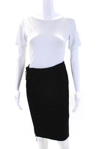 Ralph Lauren Black Label Womens Side Zip Knee Length Pencil Skirt Black Size 4 - Imagen 1 de 7