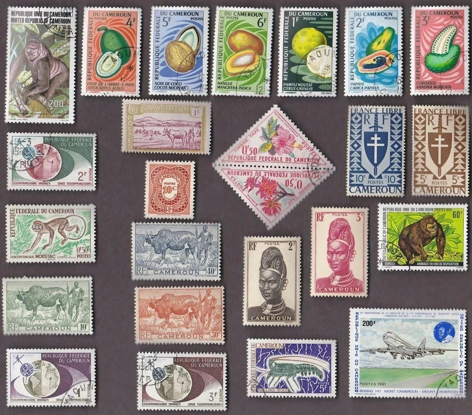 25 estampillas diferentes de Camerún (J) Foto 1 de 1