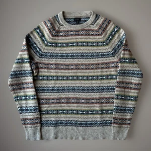 Suéter J Crew Fair Isle Mediano Multicolor Informal Minimalista Lana Pullover - Imagen 1 de 10