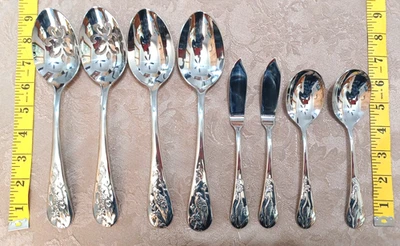 Asian Bird Reed & Barton 8 Serving Utensils 18/10 Stainless Flatware Vietnam - Image 1 of 4