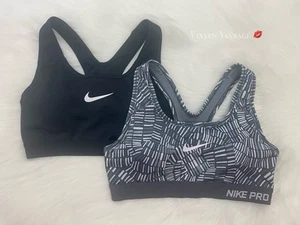 NIKE PRO DRI-FIT SPORTS BRA BUNDLE LOT OF 2 - Picture 1 of 6