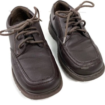 Childrens Place Boys Shoes Dress Oxford Uniform Lace Up Brown Toddler Sz 12 - Image 1 of 4