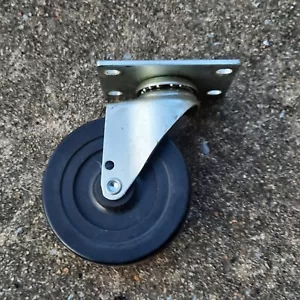 4" schwere Qualität drehbare Hartgummi Rollen mit Deckplatte - Bild 1 von 4