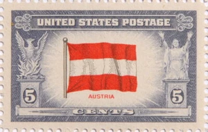 1943 Austria 5 Cents US Postage Stamp World War II Overrun Countries Series - Picture 1 of 1