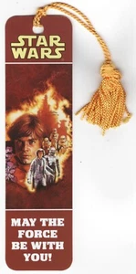 Marcador laminado Star Wars Luke Skywalker May the Force Be With You 1992 SIN USAR - Imagen 1 de 2