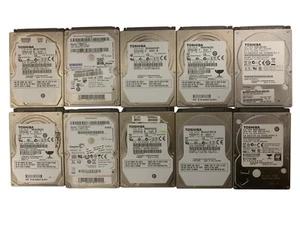 10 Stück gemischte Marken gemischte Geschwindigkeit 640GB/750GB 2,5" SATA Festplatte HDD getestet - Bild 1 von 22