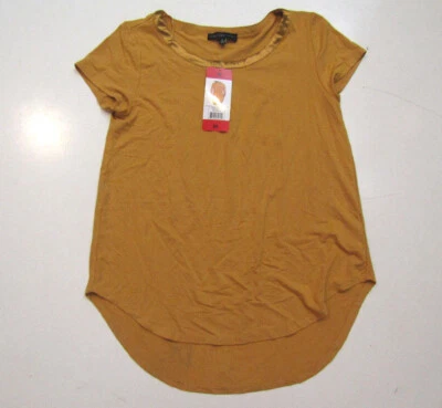 Blusa túnica Joan Vass amarilla caléndula talla pequeña S nueva con etiquetas para mujer Foto 1 de 2