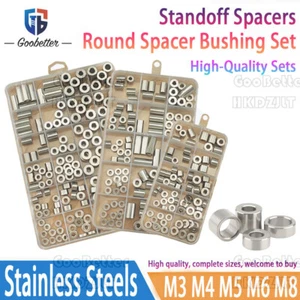 Stainless Steel Standoff Spacers M3 M4 M5 M6 M8 Round Spacer Bushing Bonnet Set - Picture 1 of 17