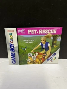 Barbie Pet Rescue Nintendo Game Boy Color Nintendo Game Boy Color Manual Booklet - Picture 1 of 2