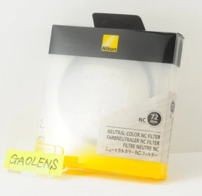 US Duty Paid Nikon 72mm Neutral Color NC Filter Clear Lens Protector NC-72 New - Image 1 of 4