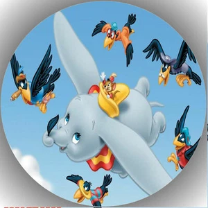 Ostia per torta compleanno festa immagine torta fondente - cialda Dumbo P6 - Foto 1 di 1