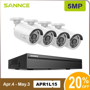 SANNCE 4K 8CH NVR 5MP PoE Security Camera Home CCTV System Two Way Audio - Picture 1 of 13