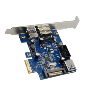 PCI Express PCIE to USB 3.0 + Power eSATA + 9Pin USB2.0 Header Adapter Converter - Picture 1 of 10