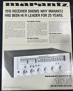 Folleto de audio original receptor Marantz 1515 - NO ES UNA COPIA - Imagen 1 de 2