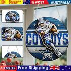 Rugby Player Crystal Painting Ornaments Colorful Acrylic Blue Home Windows Decor