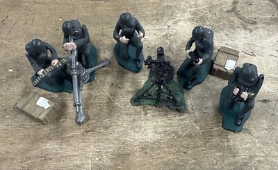 Vintage Comet Authenticast German WWII Mortar Crew Gunners Lead Soldiers 54mm 2 - Image 1 of 4