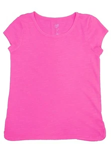 SO Pink Solid Crew Neck Short Sleeve Tee Shirt Big Girls Youth 12 - Picture 1 of 1