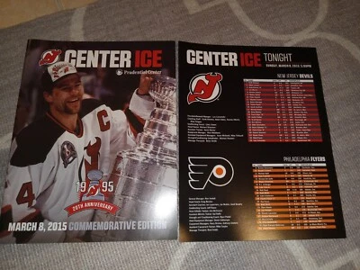 New Jersey Devils 2015 1995 Center Ice Program 20 aniversario Copa Stanley Foto 1 de 3