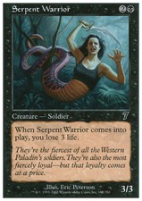 Magic the Gathering MTG Serpent Warrior (162) Seventh Edition   LP