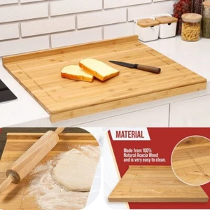 Extra Large Chopping Board Reversible Wood Pastry Board Wooden Serving Board - Picture 1 of 10