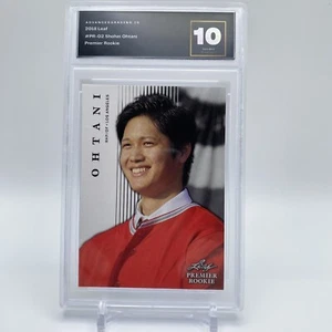Shohei Ohtani #PR-02 2018 Leaf Premier Rookie Grade 10 Gem Mint RC Baseball Card - Picture 1 of 2